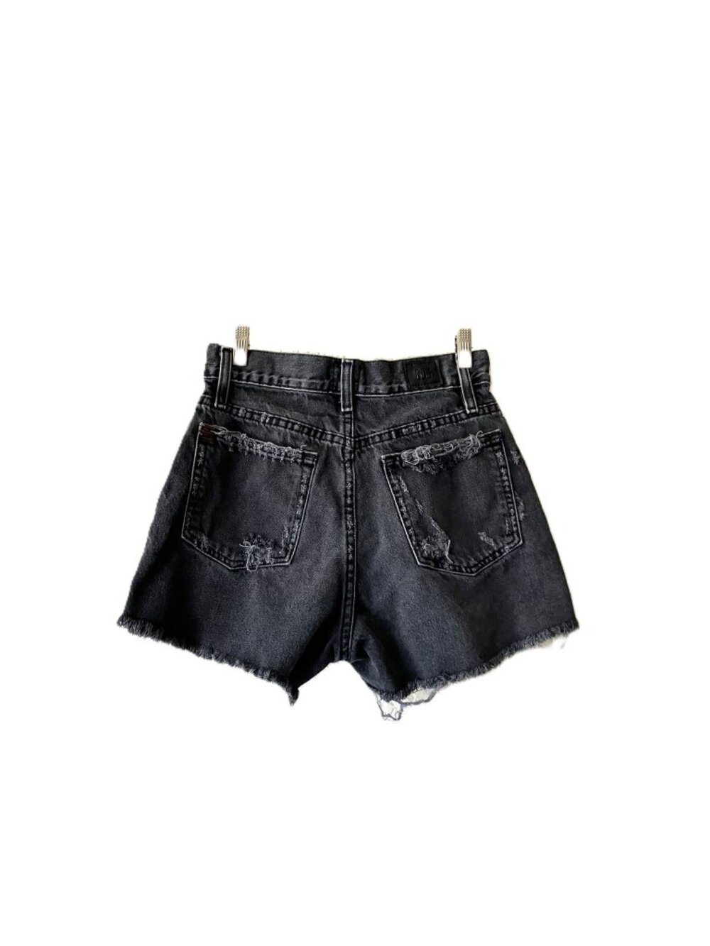 BDG Urban Outfitters A-Line Denim Shorts Women's Size 26 Grey Distressed Cutoff - Picture 2 of 13